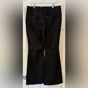 Madewell Black Flare Wide Leg Jeans